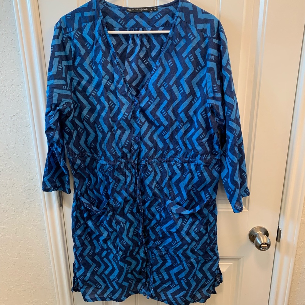 Gudrun Sjoden lightweight cotton tunic/button-down